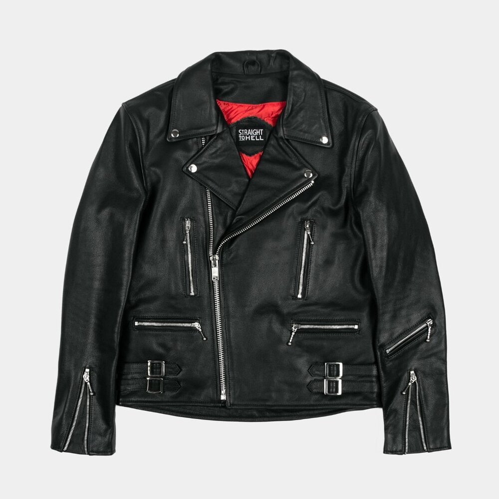 Straight to Hell Leather Moto Jacket - Defector